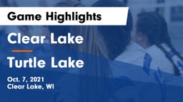 Clear Lake  vs Turtle Lake  Game Highlights - Oct. 7, 2021