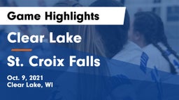 Clear Lake  vs St. Croix Falls  Game Highlights - Oct. 9, 2021