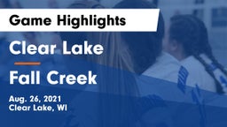 Clear Lake  vs Fall Creek Game Highlights - Aug. 26, 2021