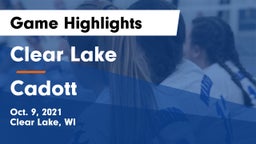 Clear Lake  vs Cadott  Game Highlights - Oct. 9, 2021