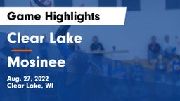 Clear Lake  vs Mosinee  Game Highlights - Aug. 27, 2022