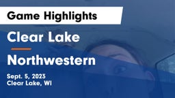 Clear Lake  vs Northwestern  Game Highlights - Sept. 5, 2023