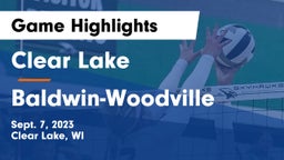 Clear Lake  vs Baldwin-Woodville  Game Highlights - Sept. 7, 2023