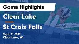Clear Lake  vs St Croix Falls Game Highlights - Sept. 9, 2023