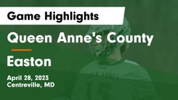 Queen Anne's County  vs Easton  Game Highlights - April 28, 2023