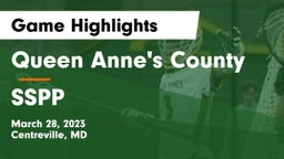 Queen Anne's County  vs SSPP Game Highlights - March 28, 2023
