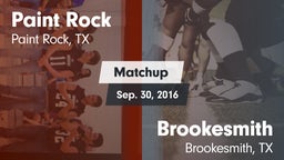 Matchup: Paint Rock vs. Brookesmith  2016