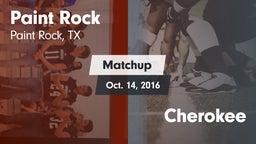 Matchup: Paint Rock vs. Cherokee 2016