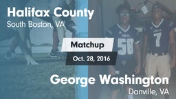 Matchup: Halifax County vs. George Washington  2016