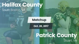 Matchup: Halifax County vs. Patrick County  2017