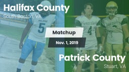 Matchup: Halifax County vs. Patrick County  2019