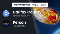 Recap: Halifax County  vs. Person  2021