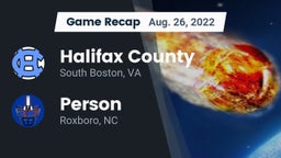 Recap: Halifax County  vs. Person  2022