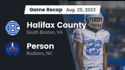 Recap: Halifax County  vs. Person  2023