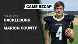 Recap: Hackleburg  vs. Marion County  2015