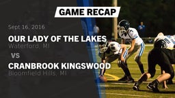Recap: Our Lady of the Lakes  vs. Cranbrook Kingswood  2016