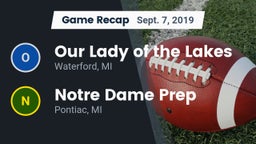 Recap: Our Lady of the Lakes  vs. Notre Dame Prep  2019