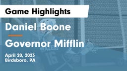 Daniel Boone  vs Governor Mifflin  Game Highlights - April 20, 2023