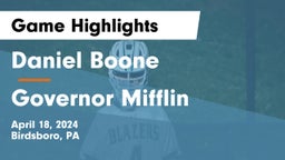 Daniel Boone  vs Governor Mifflin   Game Highlights - April 18, 2024