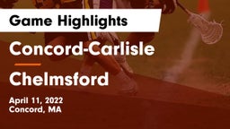 Concord-Carlisle  vs Chelmsford  Game Highlights - April 11, 2022