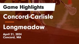 Concord-Carlisle  vs Longmeadow Game Highlights - April 21, 2024