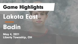 Lakota East  vs Badin  Game Highlights - May 4, 2021