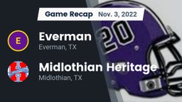 Recap: Everman  vs. Midlothian Heritage  2022