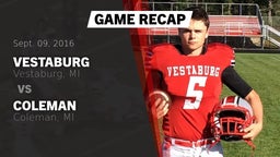 Recap: Vestaburg  vs. Coleman  2016