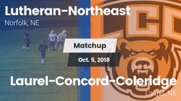 Matchup: Lutheran-Northeast vs. Laurel-Concord-Coleridge  2018
