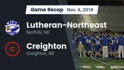 Recap: Lutheran-Northeast  vs. Creighton  2018