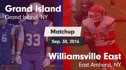 Matchup: Grand Island vs. Williamsville East  2016