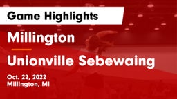 Millington  vs Unionville Sebewaing Game Highlights - Oct. 22, 2022