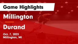 Millington  vs Durand Game Highlights - Oct. 7, 2023
