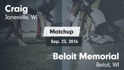 Matchup: Craig vs. Beloit Memorial  2016