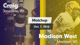Matchup: Craig vs. Madison West  2016