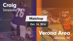 Matchup: Craig vs. Verona Area  2016