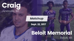 Matchup: Craig vs. Beloit Memorial  2017