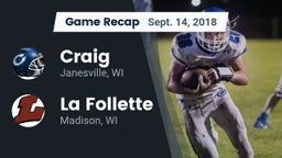 Recap: Craig  vs. La Follette  2018