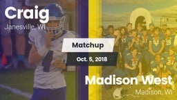 Matchup: Craig vs. Madison West  2018