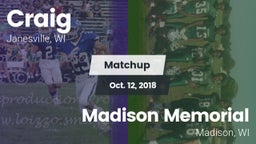 Matchup: Craig vs. Madison Memorial  2018