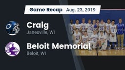Recap: Craig  vs. Beloit Memorial  2019