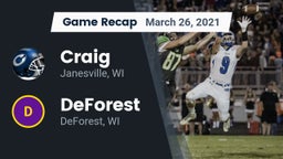 Recap: Craig  vs. DeForest  2021