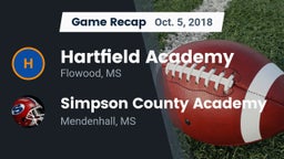 Recap: Hartfield Academy  vs. Simpson County Academy 2018