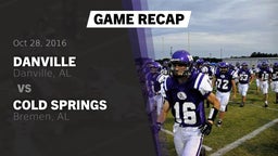 Recap: Danville  vs. Cold Springs  2016