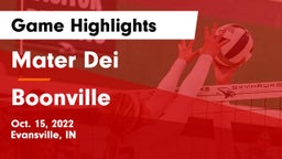 Mater Dei  vs Boonville  Game Highlights - Oct. 15, 2022