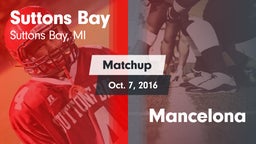 Matchup: Suttons Bay vs. Mancelona  2016