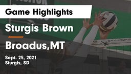 Sturgis Brown  vs Broadus,MT Game Highlights - Sept. 25, 2021