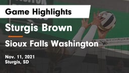 Sturgis Brown  vs Sioux Falls Washington Game Highlights - Nov. 11, 2021