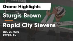 Sturgis Brown  vs Rapid City Stevens  Game Highlights - Oct. 25, 2022