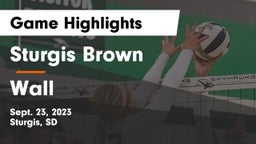 Sturgis Brown  vs Wall Game Highlights - Sept. 23, 2023